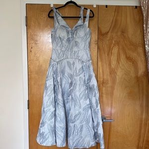 Light Blue Midi Prom Dress